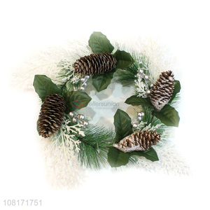 Good quality outdoor Christmas pinecone wreath front door wreath
