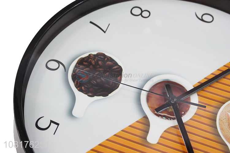 Hot items silent non-ticking round plastic wall clock for decoration