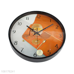 China supplier round plastic wall clocks for kitchen home decoration