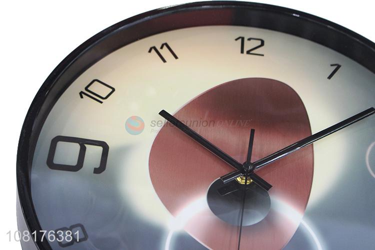 Wholesale round analog plastic wall clocks for living room decoration