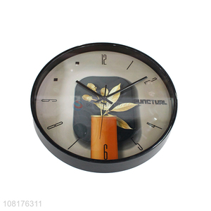 Best selling silent non-ticking round analog plastic quartz wall clock