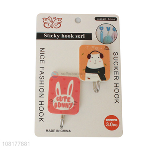 Fashion style household animal pattern sticky hooks for bathroom