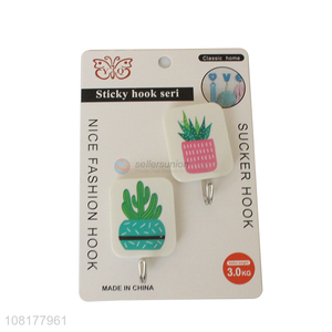 Factory direct sale 2pieces strong self-adhesive sticky hook sucker hook