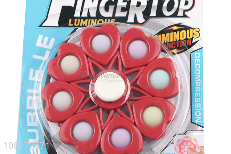 High quality creative finger spinner toys luminous toys for sale