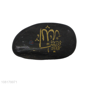 Custom logo natural engraved polished pebbles souvenir gifts
