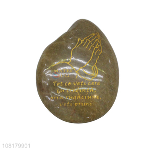 China supplier decorative faith stone engraved inspirational stones