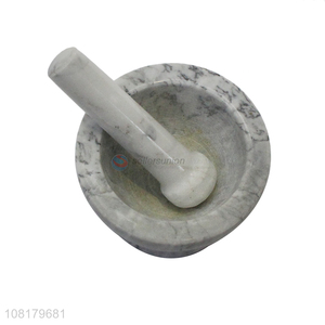 Good quality marble mortar and pestle set for spice herb pill