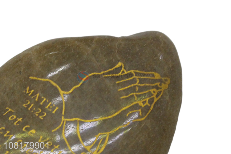 China supplier decorative faith stone engraved inspirational stones
