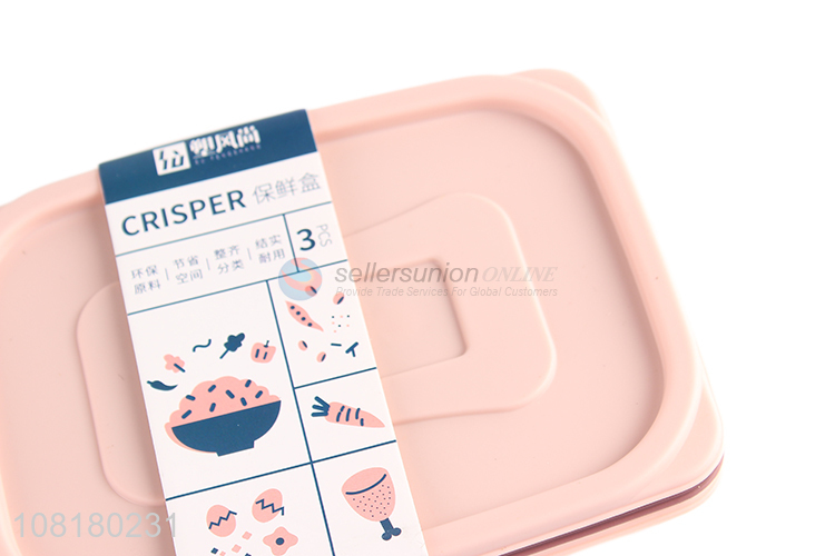 China factory frige food storage box set plastic preservation box set