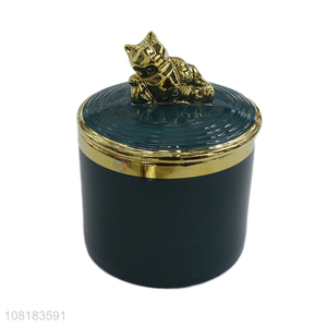 Popular products green desktop ceramic ashtray for sale