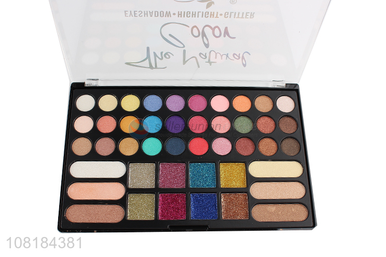 New Style 44 Colors Eyeshadow+Highlight+Glitter Palette