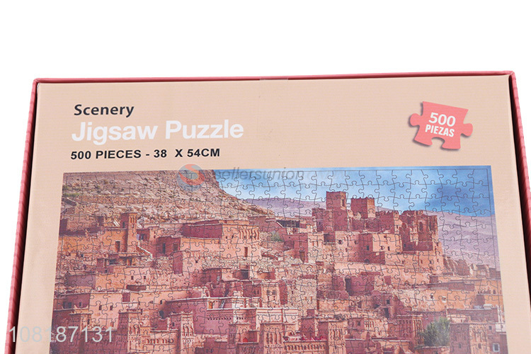 Wholesale 500 pieces scenery puzzles building group jigsaw puzzles