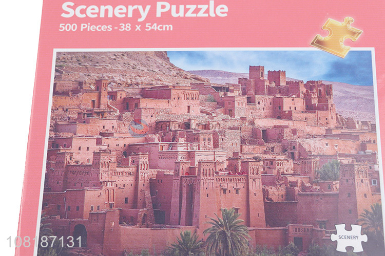 Wholesale 500 pieces scenery puzzles building group jigsaw puzzles
