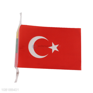 China supplier hand-held Turkey national flag mini stick flag for parades