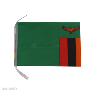 Good quality mini Zambia national country <em>flag</em> hand-held <em>flag</em> car <em>flag</em>