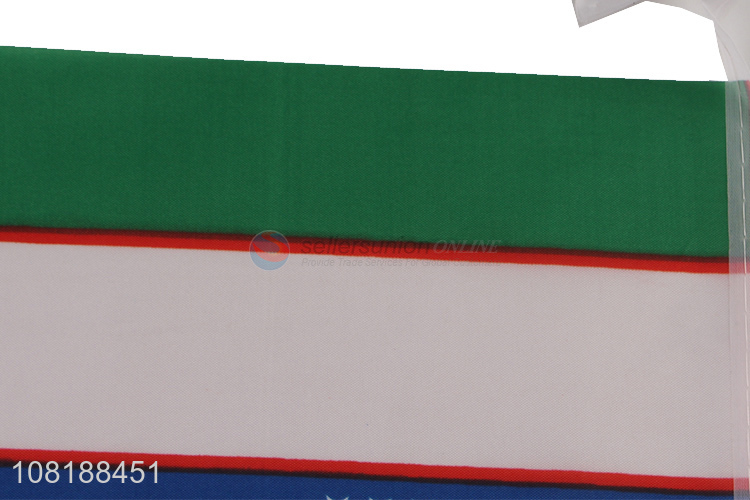 Wholesale decorative hand-held Uzbekistan national country flag on stick