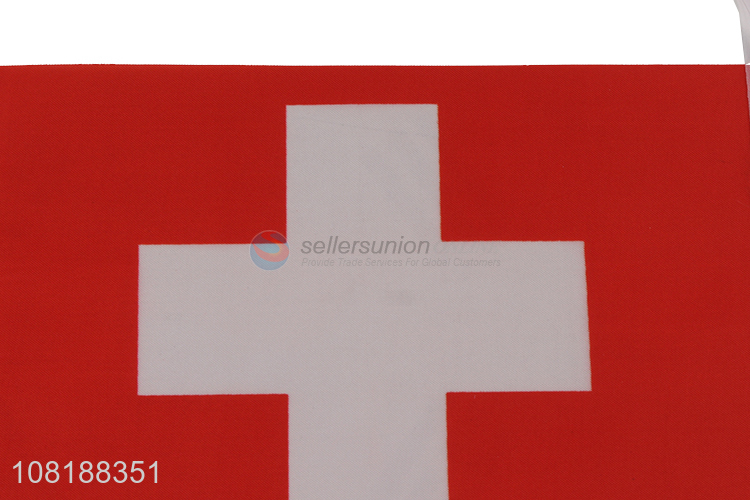 Good quality mini stick flag Swiss national flag for sports events