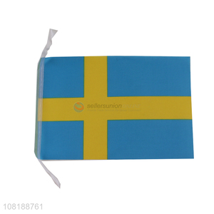 China supplier mini Sweden national country <em>flag</em> hand-held <em>flag</em> car <em>flag</em>