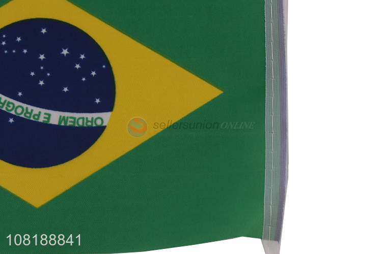 Hot selling decorative hand-held Brazil national country flag on stick