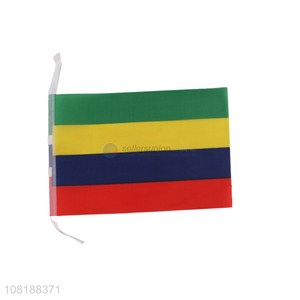 Yiwu market mini Mauritius country <em>flag</em> small hand-held <em>flag</em> car <em>flag</em>