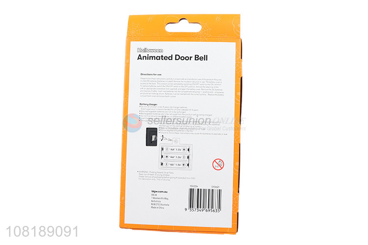Factory supply halloween animated door bell for home decoration