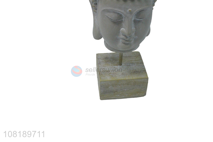 Yiwu wholesale buddha head resin ornament for temple