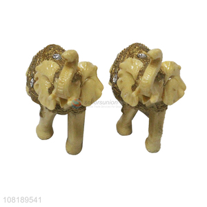 Factory wholesale golden elephant home desktop ornament