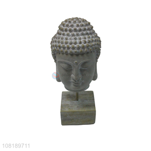 Yiwu wholesale buddha head resin ornament for temple