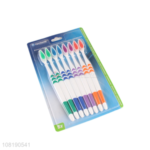 Low Price 8 Pieces Soft Nylon Toothbrush For Adults