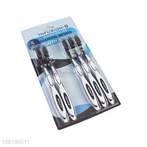 Wholesale Ultra-Soft Charcoal Infused Toothbrush For Adults