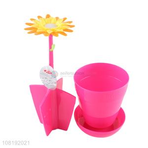 Yiwu wholesale plastic flower pot for garden decoration