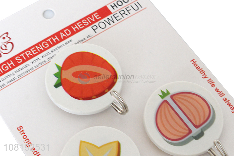 High Quality 3 Pieces Round Sticky Hooks For Kitchen