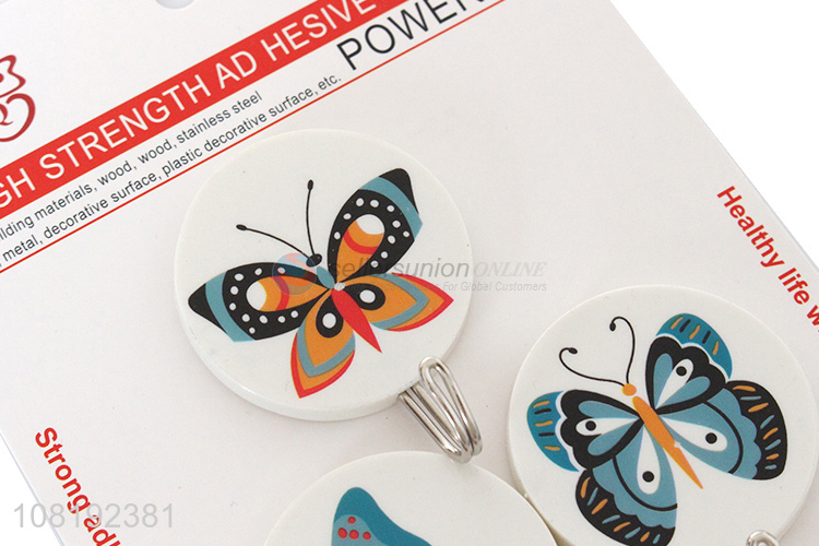 Factory Wholesale 3 Pieces Round Adhesive Hook Set For Home