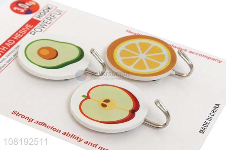Top Quality 3 Pieces Fruit Cross Section Pattern Sticky Hooks