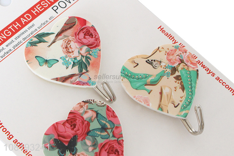 Custom 3 Pieces Adhesive Hook Heavy Duty Wall Hooks For Home