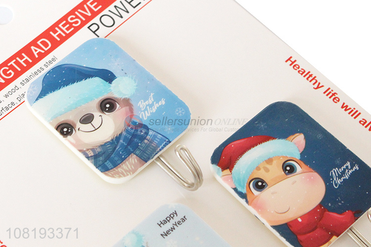 Wholesale 3 Pieces Heavy Duty Sticky Hooks Cartoon Wall Hooks