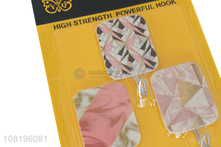 China market creative printed hooks wall sticky hooks