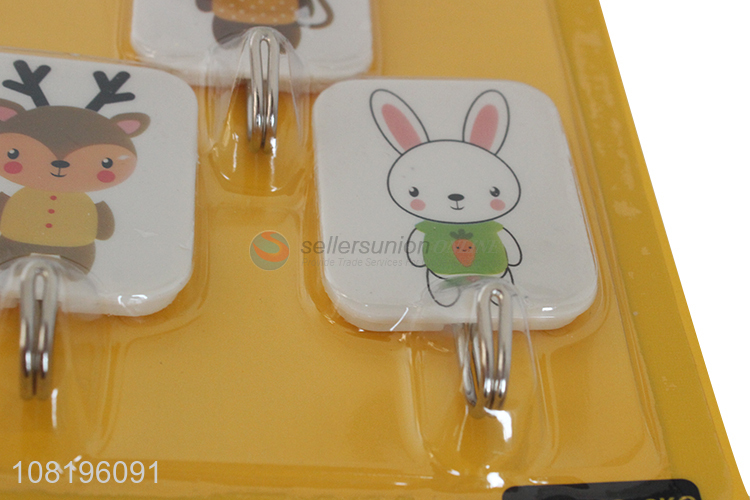Yiwu wholesale cartoon printed sticky hooks for hanging