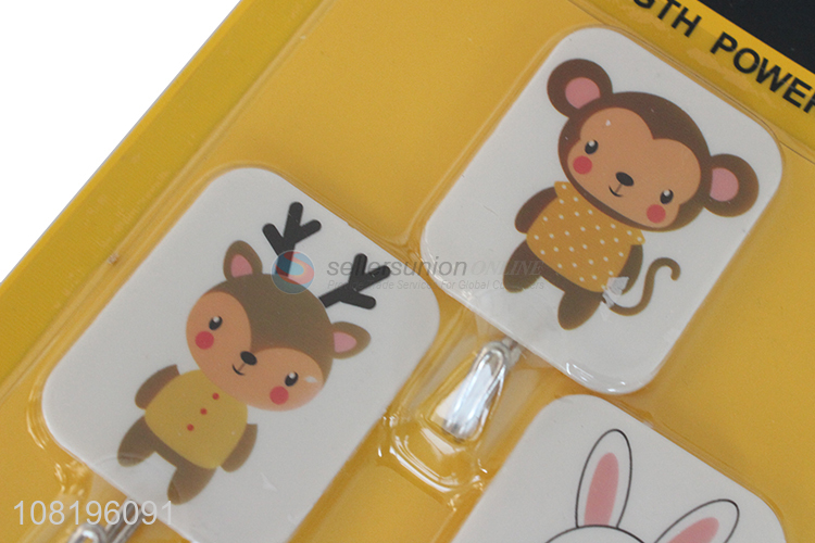 Yiwu wholesale cartoon printed sticky hooks for hanging