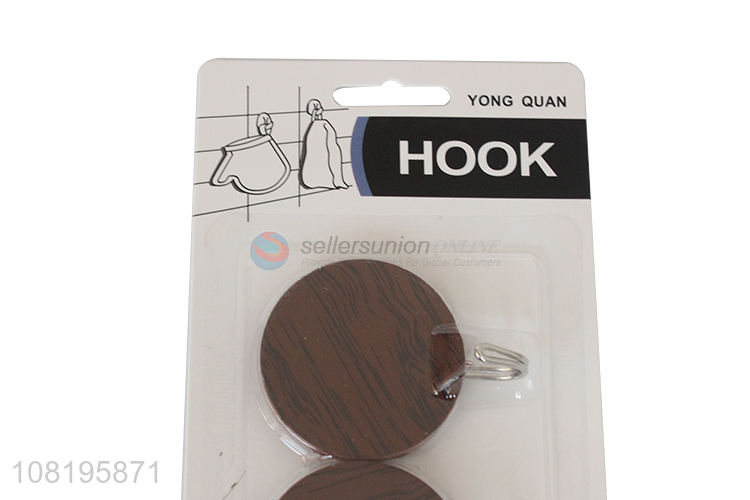 High quality round wood grain sticky hooks for sale