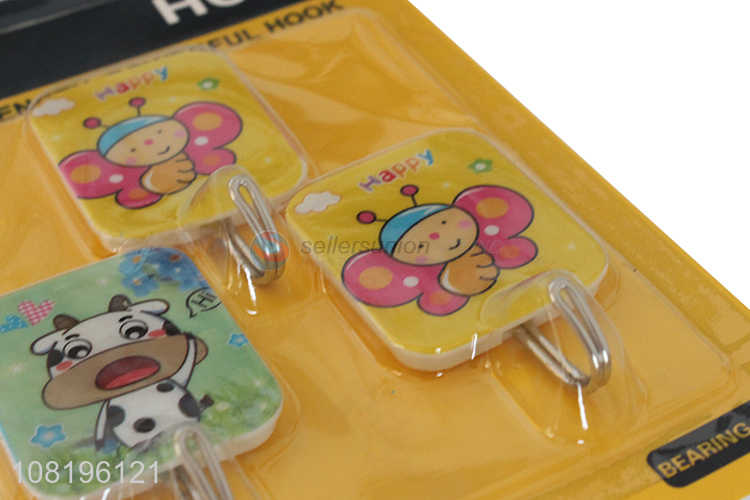 High quality plastic wall hooks printed sticky hooks