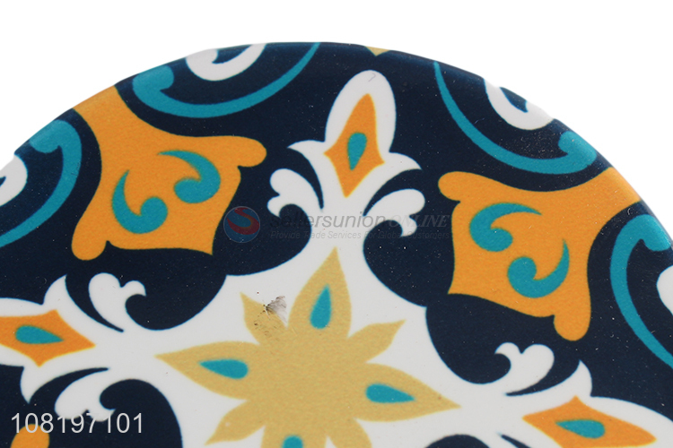 Wholesale decorative fancy ceramic cup mat absorbent ceramic coaster
