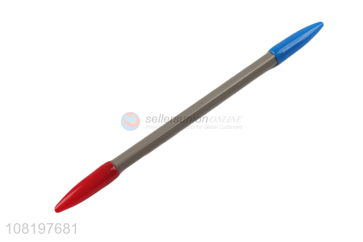 Wholesale 12 pieces 0.7mm blue and red color double ended ballpoint pen