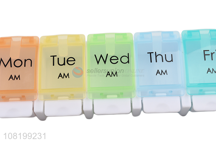Portable Plastic 7 Days Medicine Tablet Pill Storage Boxes