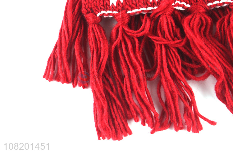 New Arrival Fashion Acrylic Scarf Knitted Scarf With Tassel
