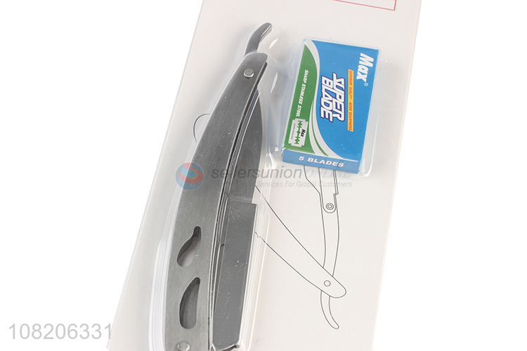 China manufacturer stainless steel straight edge razors manual shavers