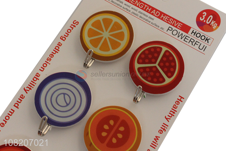 High quality round plastic wall hooks sticky hooks for sale