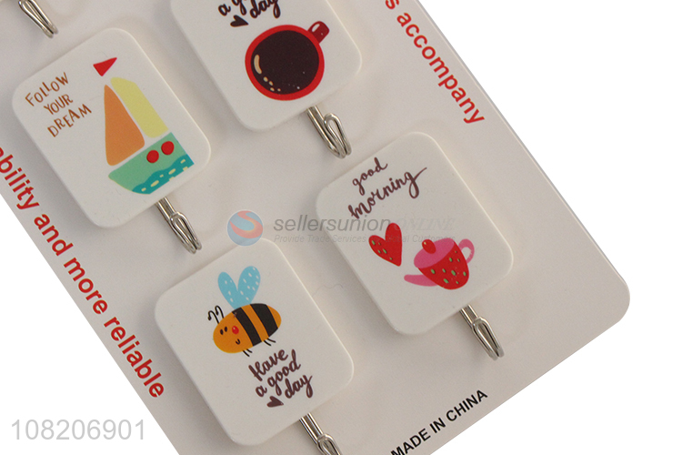 Factory supply 6pieces household wall mounted sticky hooks
