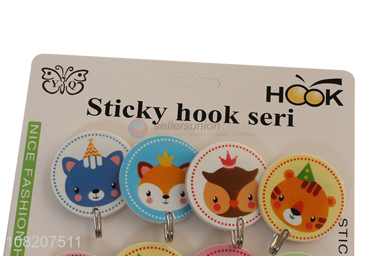 Popular products animal pattern plastic sticky hooks