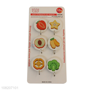 Online wholesale round plastic household sticky hooks